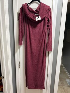 Medium Marled Maroon sweater dress.